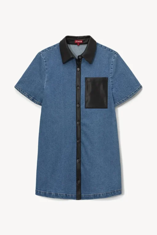 CLOTHING STAUD - WITCH DRESS MEDIUM WASH/BLACK MEDIUM WASH/BLACK