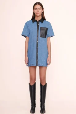 CLOTHING STAUD - WITCH DRESS MEDIUM WASH/BLACK MEDIUM WASH/BLACK