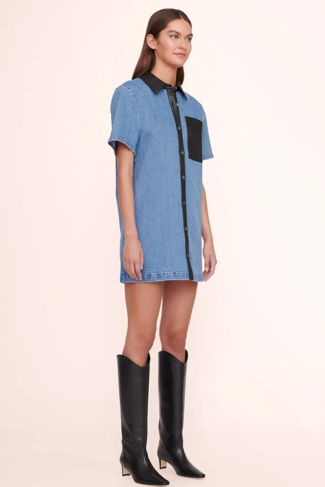 CLOTHING STAUD - WITCH DRESS MEDIUM WASH/BLACK MEDIUM WASH/BLACK