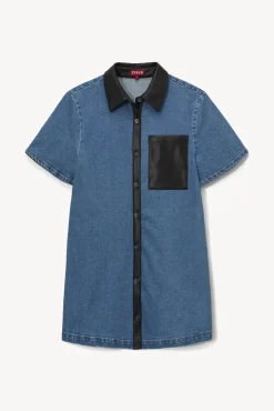 CLOTHING STAUD - WITCH DRESS MEDIUM WASH/BLACK MEDIUM WASH/BLACK