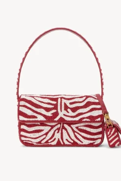 HANDBAGS STAUD -TOMMY BEADED BAG - SCARLET WHITE
