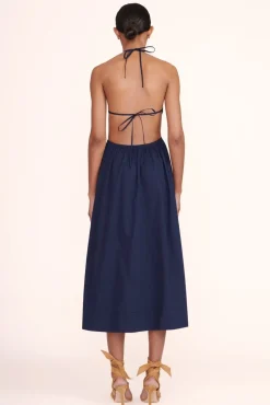 CLOTHING STAUD -VANESSA DRESS - NAVY
